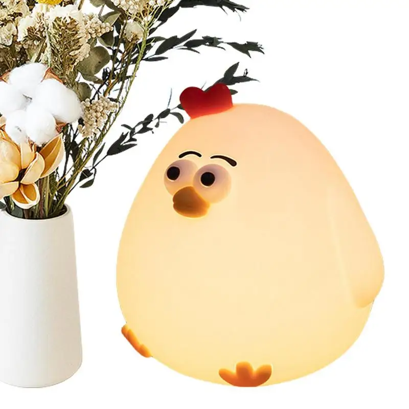 

Baby Chick Nightlight Silicone Bedside Lamp Vivid Creative Adorable Chicken Lamp With Touch Sensor For Children Nursery Rooms