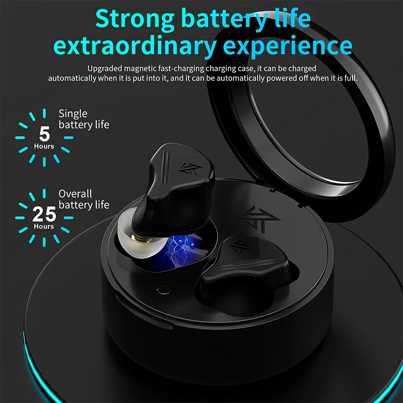 KZ VXS TWS Earphones Bluetooth-compatible 5.2 Wireless Hybrid HiFi