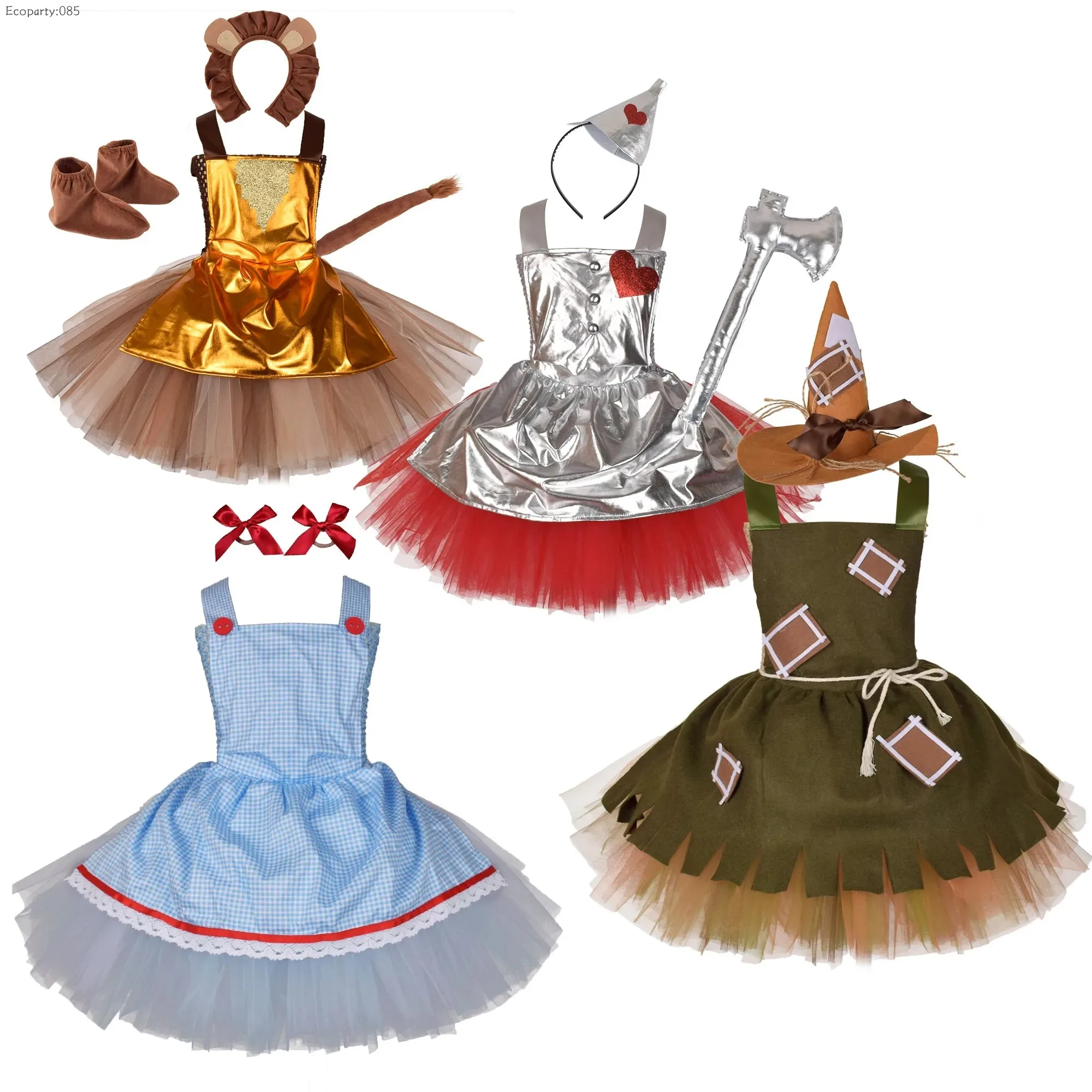 Halloween Wizard of Oz Cosplay Dress Fashion Stage Costume for Girl Dress Up Set Party Costumes