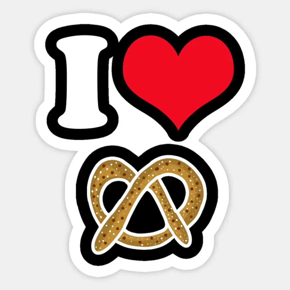 

Pretzel Day Sticker for Laptop Decor Bedroom Car Cute Cartoon Art Fashionable Public Suitcase