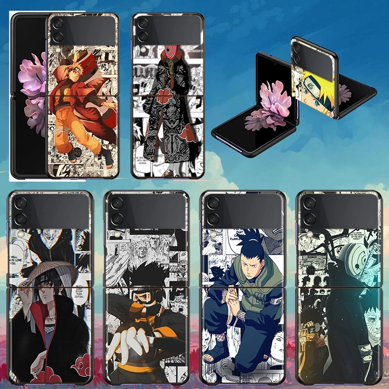 Funda Rigida Plegable Para Telefono Movil Carcasa A Prueba De Golpes Estilo Anime Naruto Para Samsung Galaxy Z Flip 3 5g Color Negro Aliexpress