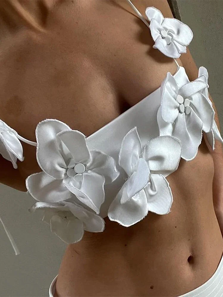 Description Picture 5 of itemFlower Bandeau White Corset Woman Summer Sexy Elegant Top Women Corsete Diamond Girl Luxury Lingerie Corsett Women's Fitness