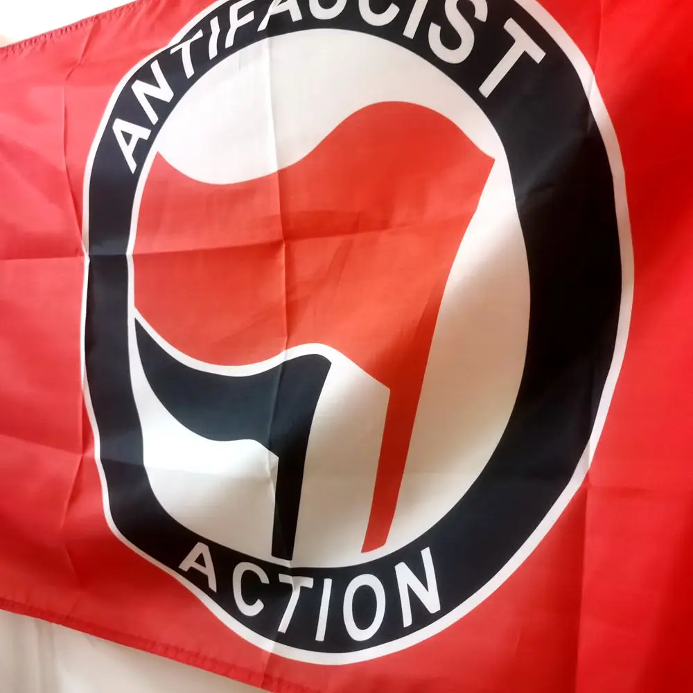 Antifascist Action Flag 3x5Ft Large Flag Punk Anarchist Antifa Anarchy Socialist