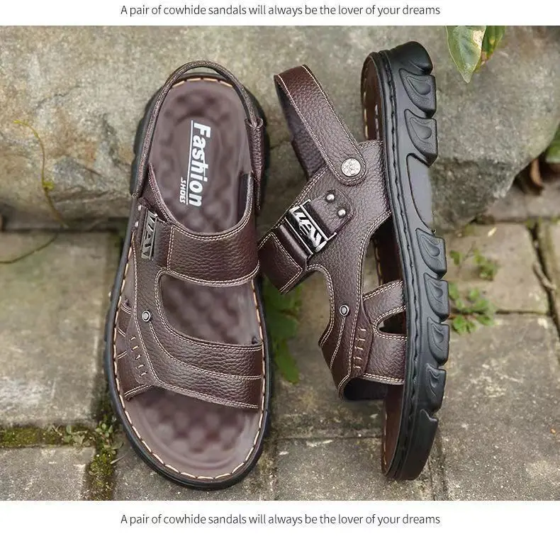 Herren-Sandalen mit 100 % weicher Sohle – wasserdichte, rutschfeste Sommer-Strandschuhe, dick gepolsterte Premium-Slides, langlebig und bequem – Detail 11