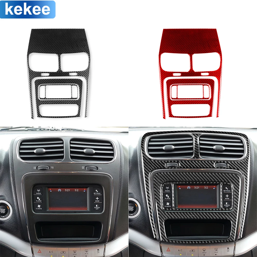 

For Dodge Journey 2011 2012 2013 2014 2015 2016 2017 Center Console Frame Set Real Carbon Fiber Sticker Car Interior Accessorie