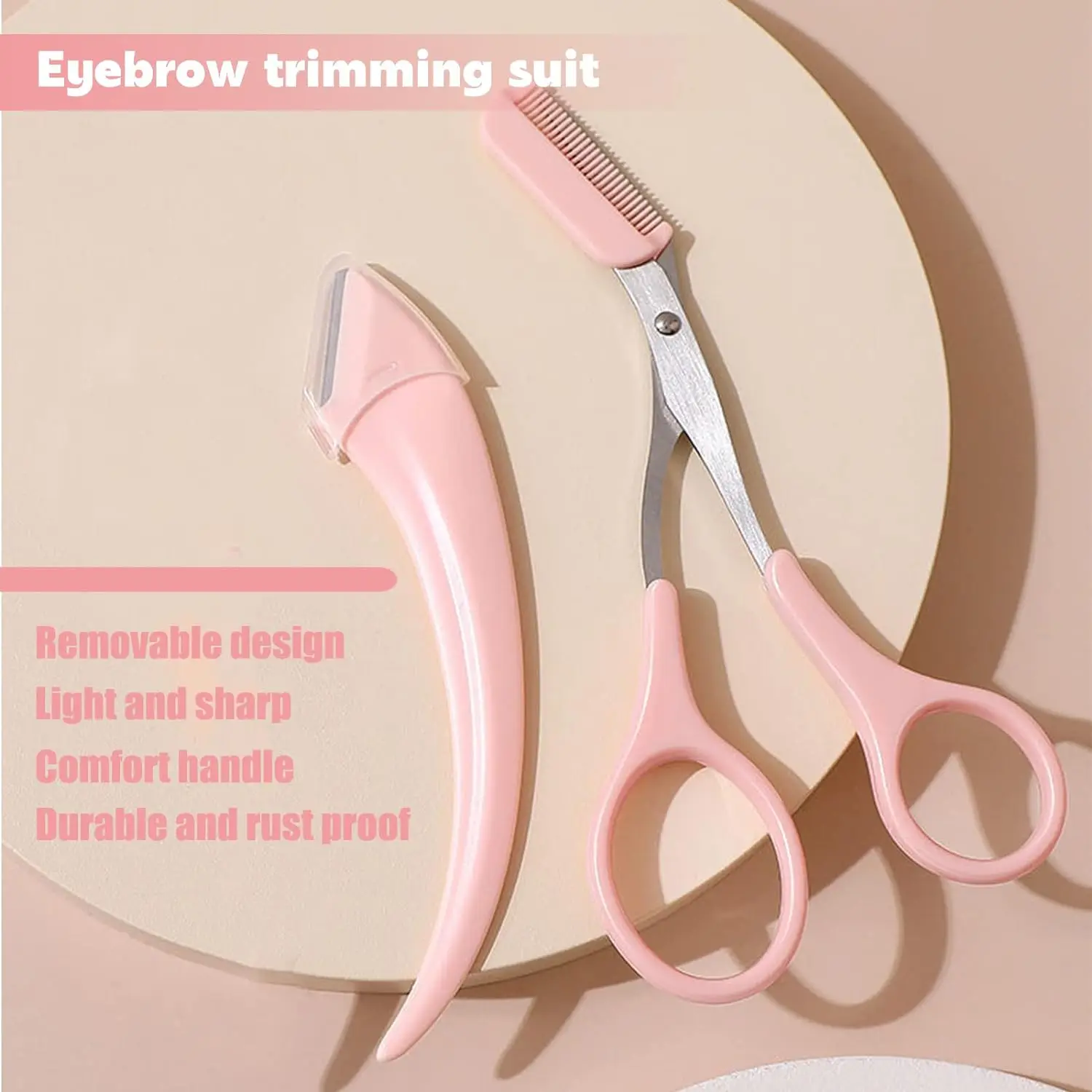 Eyebrow Trimmer Scissors Set with Comb Eyebrow Razor eyebrow scissors
