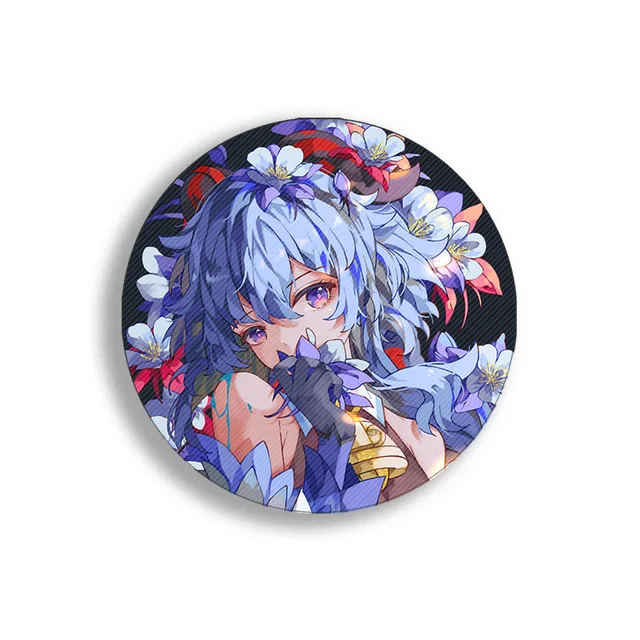 58mm Game Genshin Impact Brooch Pins Anime Badge Cosplay Yae Miko Xiao Zhongli Accessories For Clothes Backpack Decoration Gift Ganyu