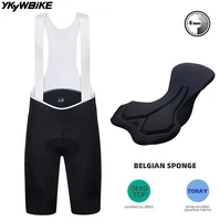YKYWBIKE Men's Cycling Bib Shorts with Italy MITI Straps Road Bike Bib Pants Belgium and Interface Padded Bicycle Shorts MTB Pro 1