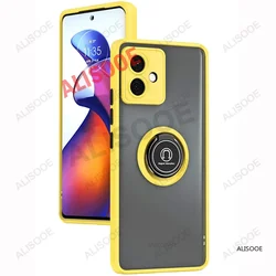 Versatile Smartphone Case with Ring Stand and Grip - Moto Edge 30 (Yellow)