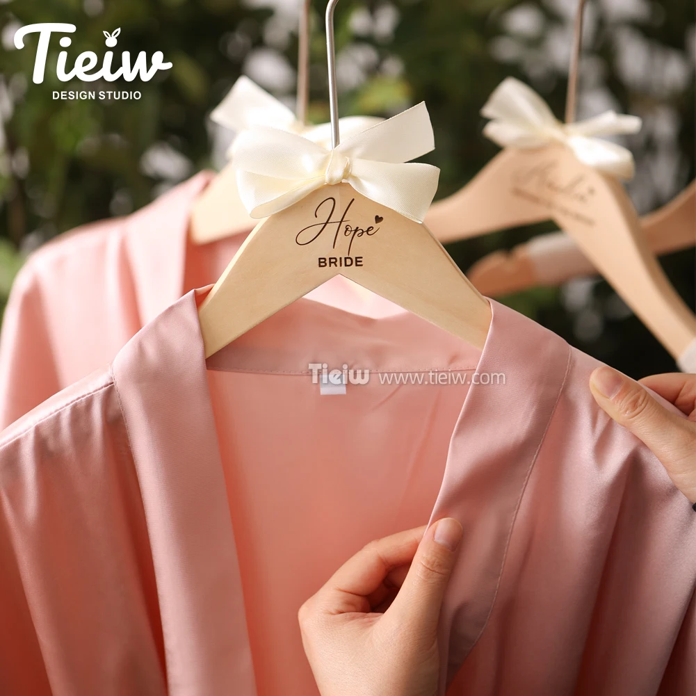 Personalized Wedding Dress Hangers, Custom Engraved Bridal Party Hangers, Bridesmaid, Maid Of Honor, Mother Of The Bride Gift