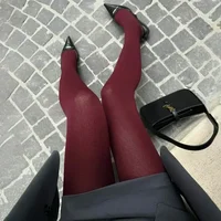 Collants super élastiques pour femmes, bas minces, leggings grande taille, rouge, sexy, printemps, automne, hiver, Y2k, 2024 1