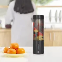 Presse-agrumes portable de 450ml, mélangeur de smoothie domestique sans fil rechargeable par USB avec lames en acier inoxydable 5