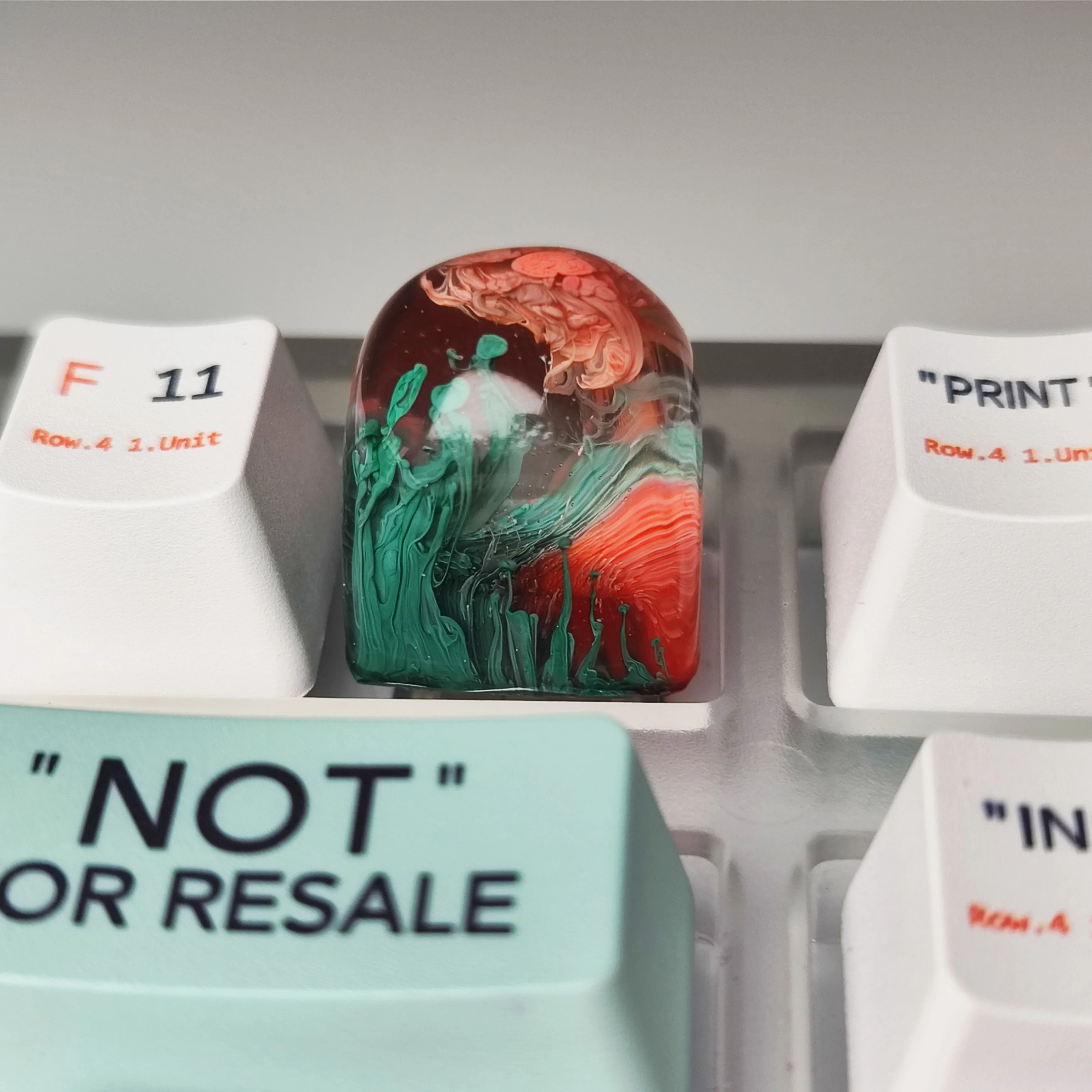 Gamer Teclado Retroiluminado Mecânico DOM Keycaps Substituir Artisan Resina RGB Keycaps