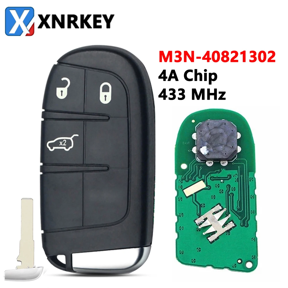 

XNRKEY M3N-4082130 Aftermarket Автомобильный ключ 433 МГц 4A чип для Fiat 500 500L 500X 2016 сменный БЕСКЛЮЧЕВОЙ дистанционный смарт-ключ приближения