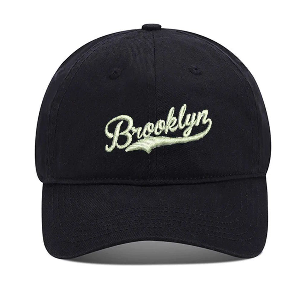 

Lyprerazy бейсбольная кепка Brooklyn унисекс бейсболка с вышивкой из мытого хлопка Регулируемая Кепка с вышивкой