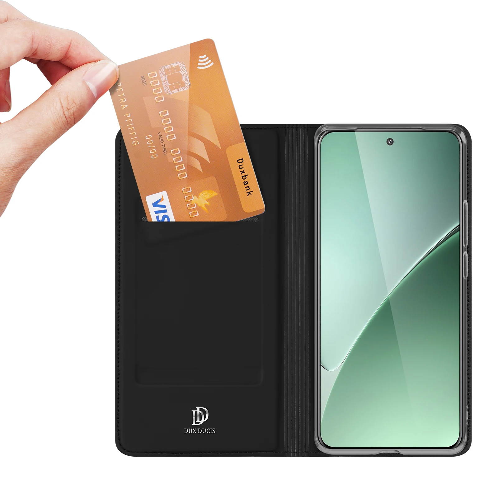 Luxury PU Leather Magnetic Flip Wallet Case with Card Slots and Protective Cover