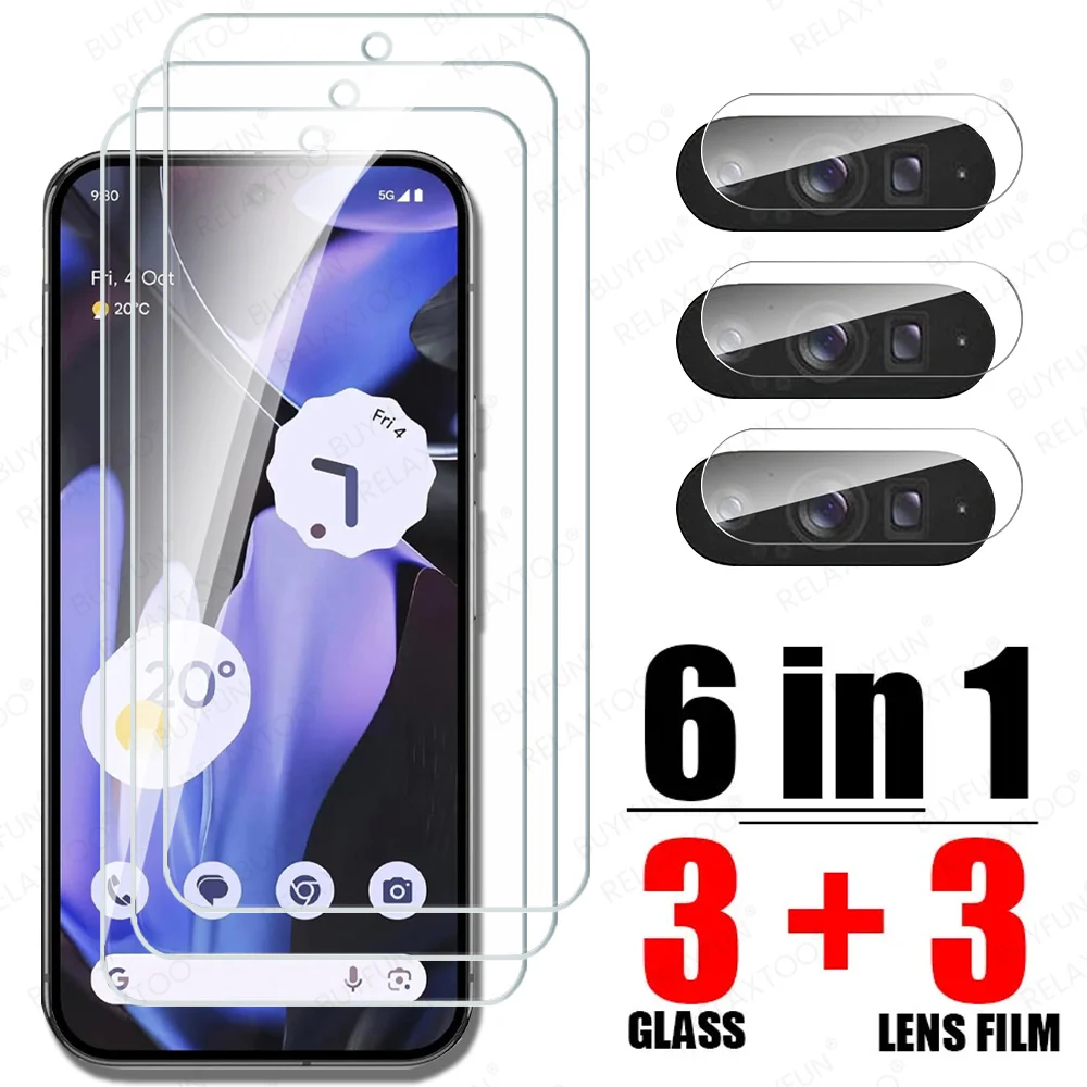 6-in-1 Premium Tempered Glass Screen Protector and Lens Film