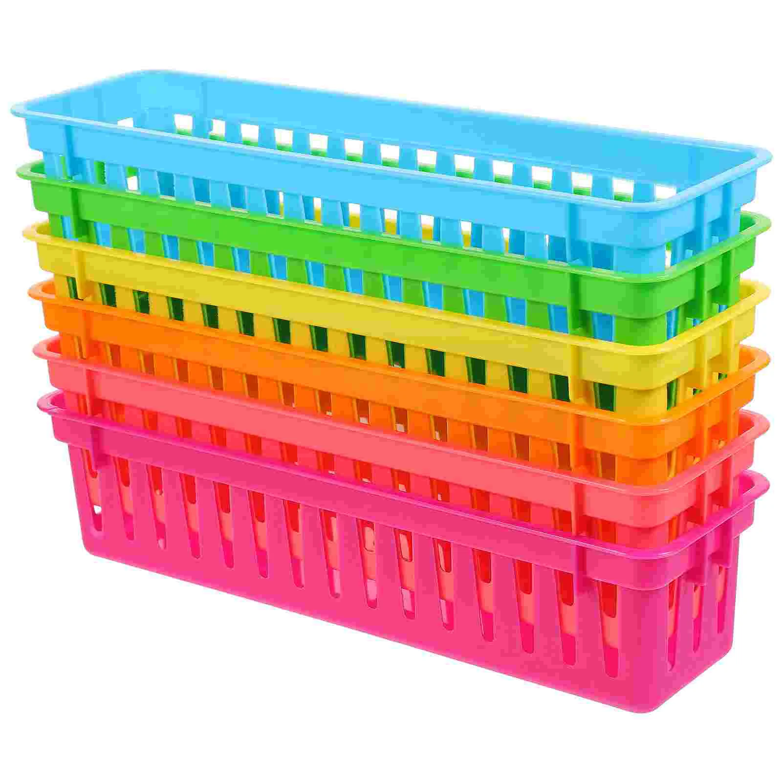 

6 Pcs Trays for Classroom Pencil Holder Kids Colored Containers Coloured Pencils Dispenser Baskets