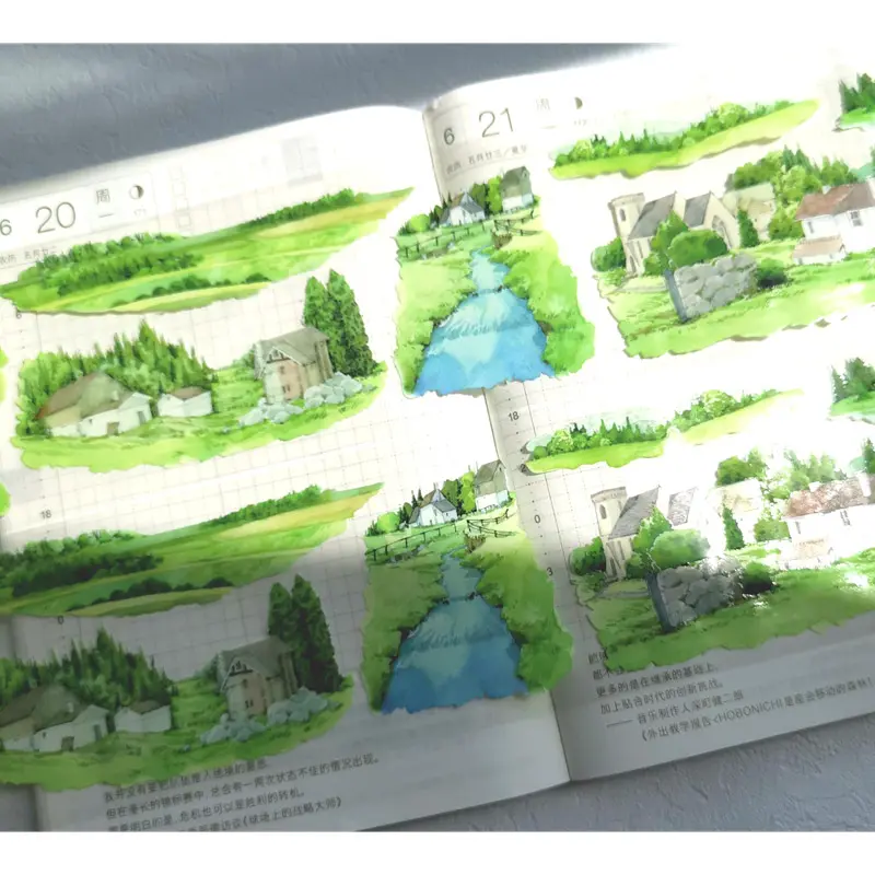 

1 Loop Shandai Misty Forest PET Scenes Handmade Collage Journal