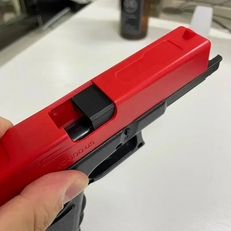 고품질 소프트 탄환 에어건 수동 G17 글록 장난감 총 하부 탄창 레이저 야외 스포츠 게임 어린이 선물