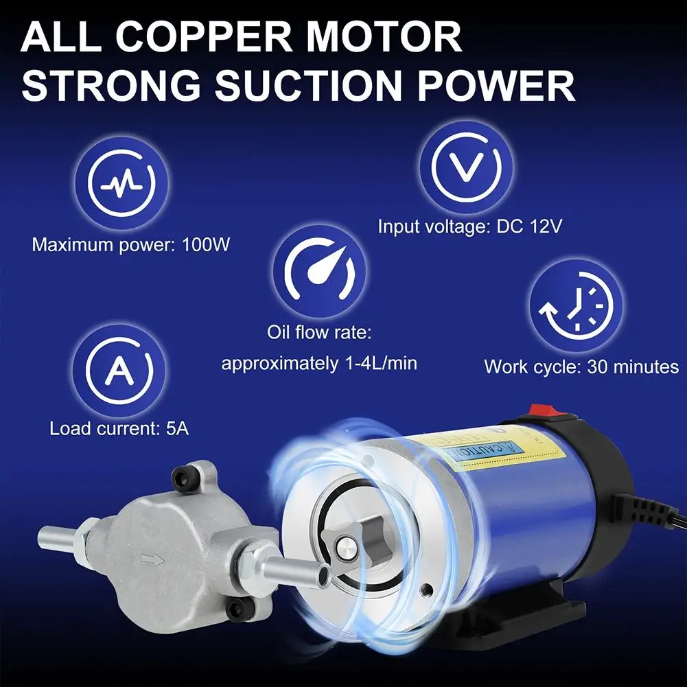 12V/24V Tragbare Ölpumpe Elektrische Getriebe Öl Extractor Öl Transfer Pumpe Mit Auslass Schlauch Für Autos motorräder Marine – Detail 17