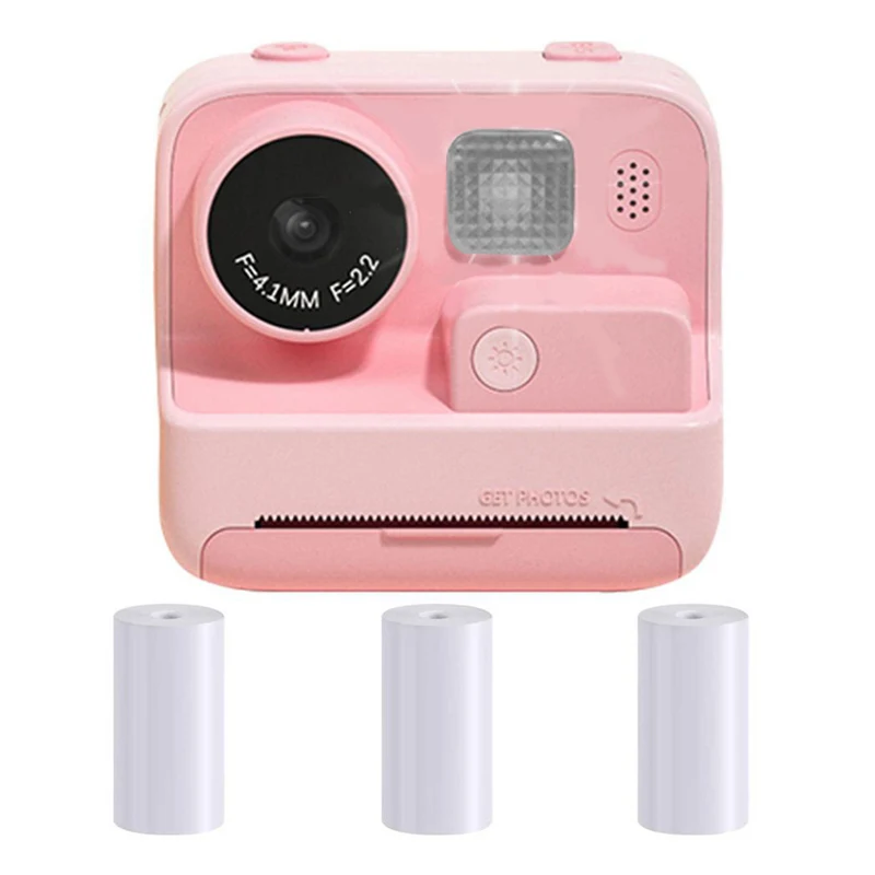 

Children Instant Camera HD 1080P Video Photo Digital Print Dual Lens Photography With Print Paper Camera