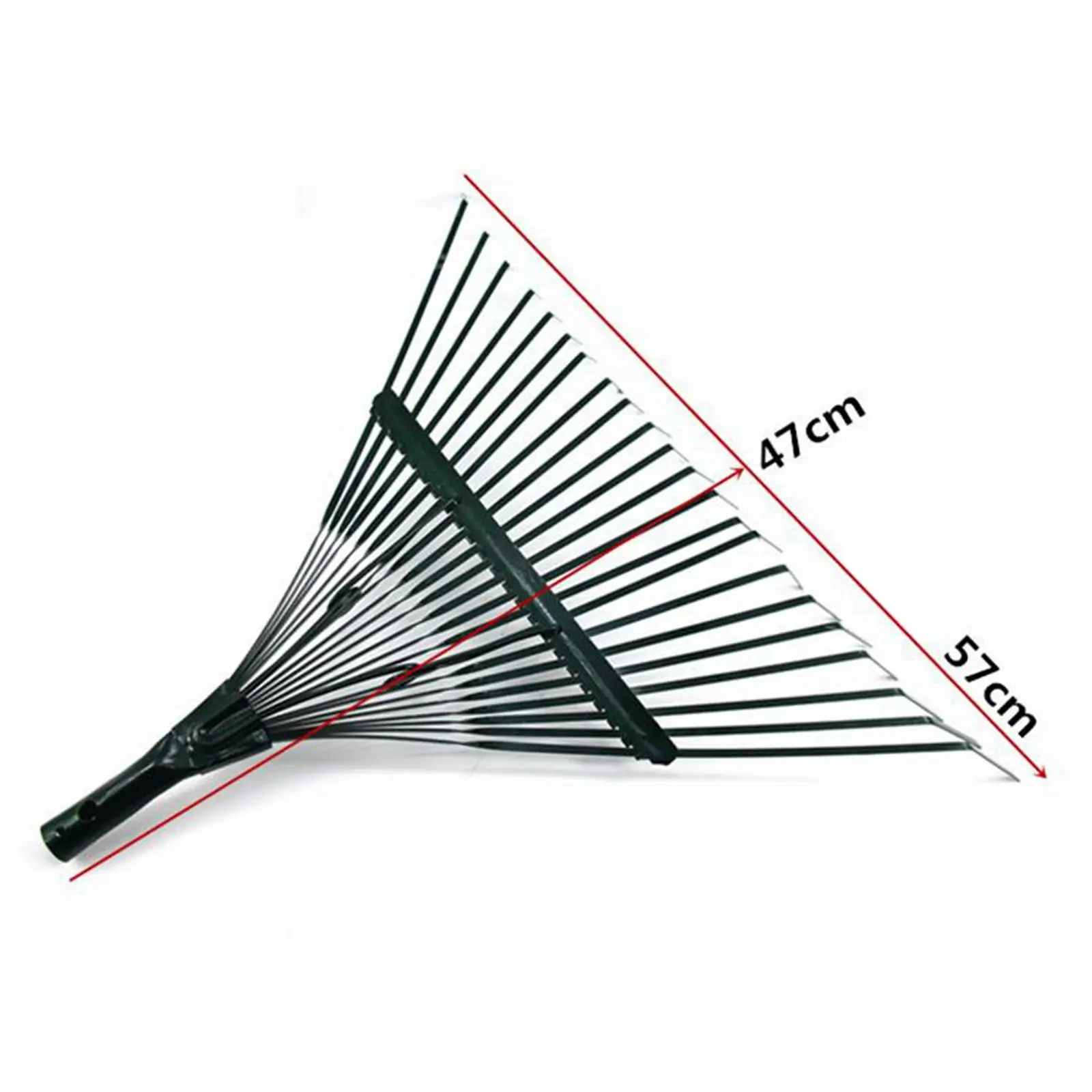 Garden Leaf Rake Metal Rake High Performance Lightweight Garden Lawn Head for Lawns RV Grass Clippings Yard Garbage