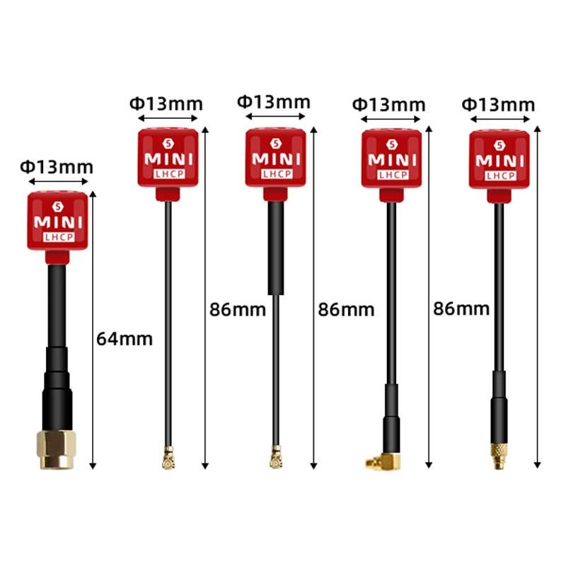 5.8G Lollipop 5 Rhcp/Lhcp Antenna /Mini5 Ad Alto Guadagno 2.8Dbi Sma/Rp-Sma/Mmcx/Ufl Per Trasmettitore Fpv/Rc Racing Drone