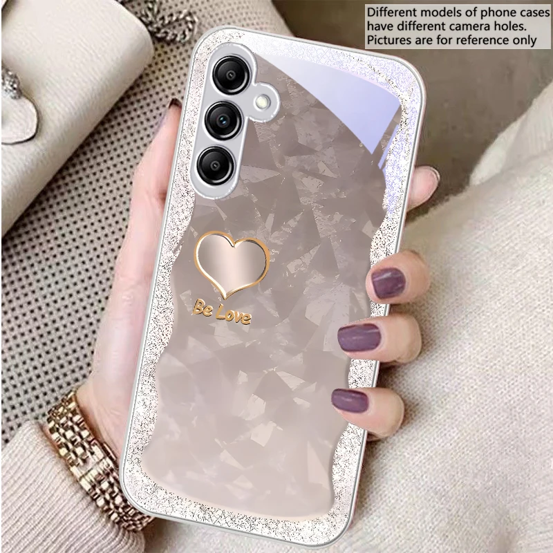 Gradient Purple Heart Glass Phone Case