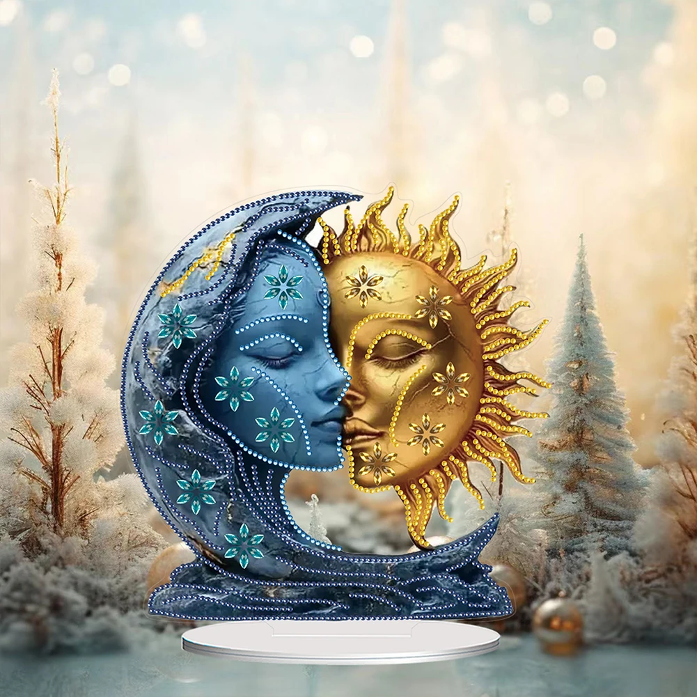 Acrylic Special Shaped Exquisite Pattern 5D DIY Diamond Art Tabletop Decorations Diamond Painting Desktop Decorations for Adults