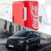 6L Mini Refrigerator Coca-Cola Multifunction Cosmetic Dormitory Warmer Cooler Fridge for Home Car Small Portable Fridge 12V/220V 2