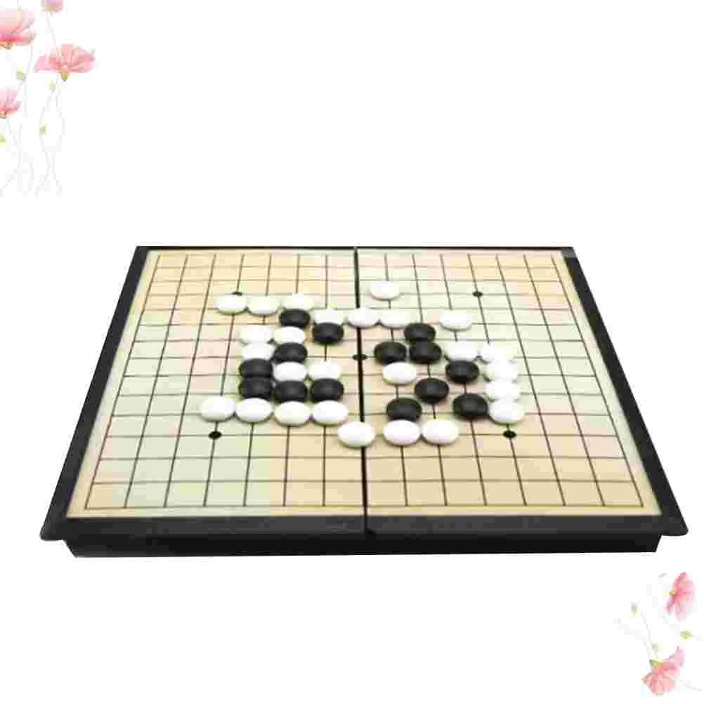 Board Game Chess Pieces and Board Chess Game Portable Travel Board Game Baduk Kids Funny Gobang Toys Educational Puzzle Checkerboard