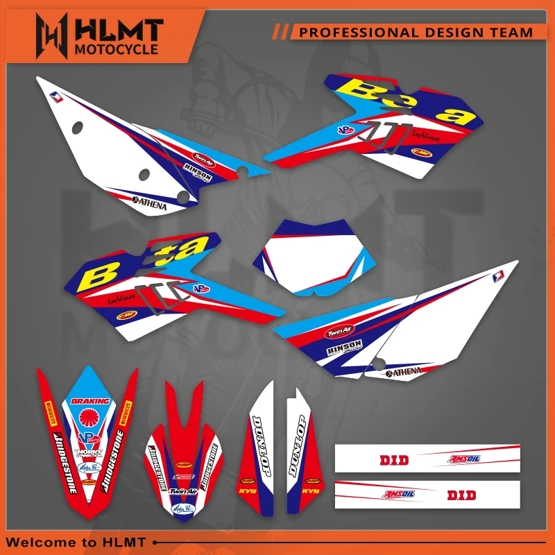 

HLMT New Style Team Graphics Decal Sticker Deco For Beta 4T RR 350 390 400 430 450 2010 - 2012 RR350 RR390 RR400 RR430 RR450