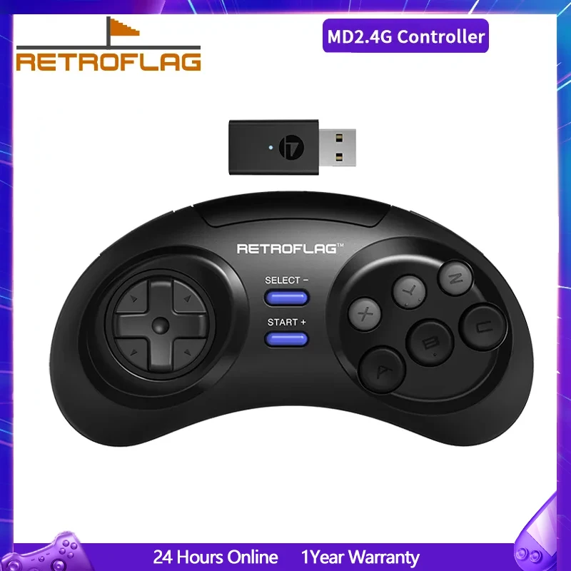 Retroflag Classic 2.4G Controller-Supporto Md Per Nintendo Switch Windows Md Mini/Mini 2 Raspberry Pi Wireless Gamepad