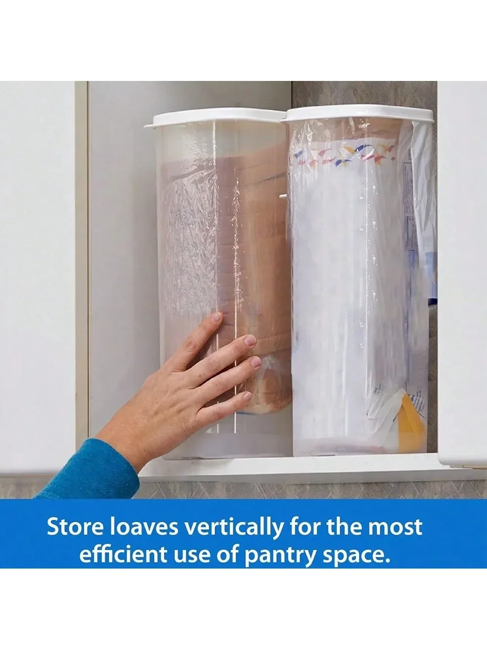 Bread boxes Plastic bread containers for bread storage on kitchen counters, high mask protectors, sandwich holders 4