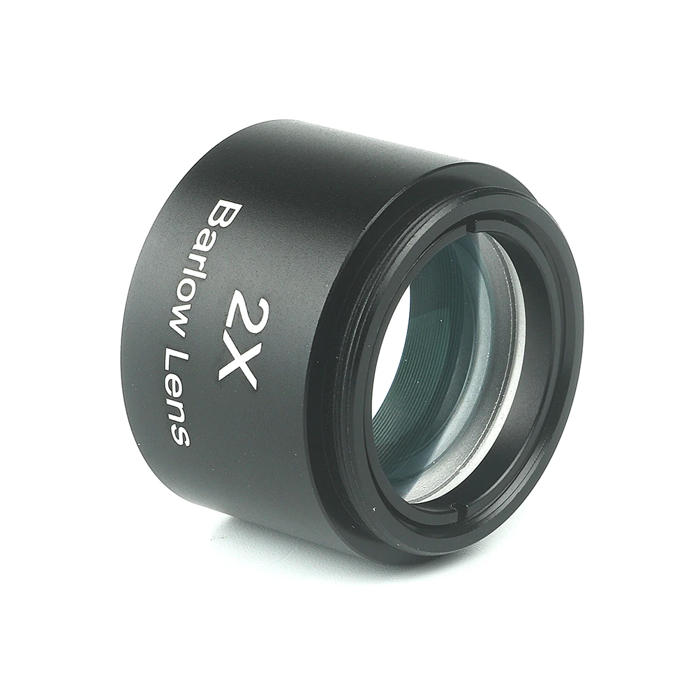 EYSDON 2X Barlow Lens 1.25 Inch Fully Metal Coated Optical Glass With Front M28*0.6mm Filter Threads for Telescope Eyepiece