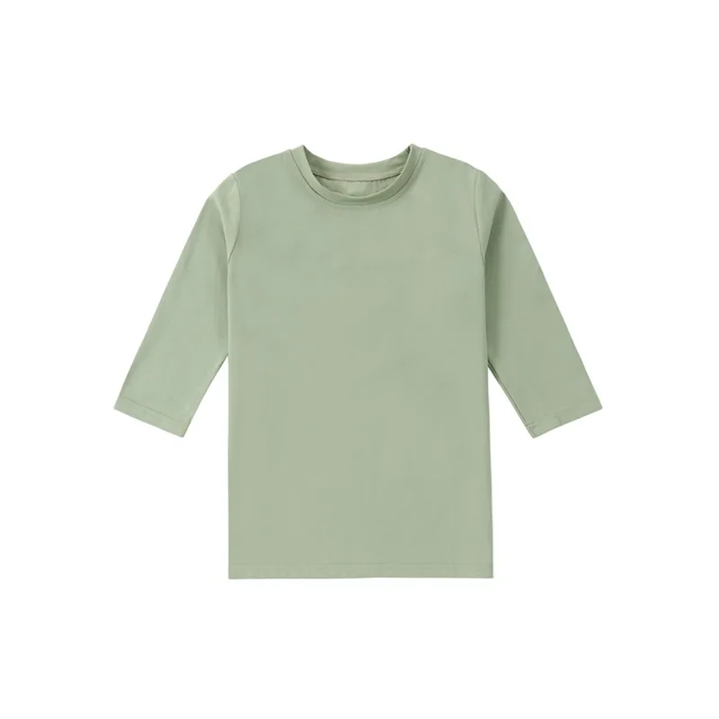 Pre-Order Washed Green Denim Fringe Collection: Kids' Fashion Cotton Apparel