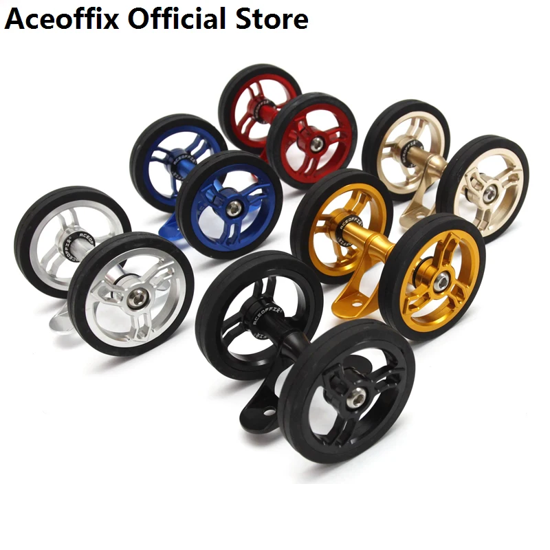 

ACEOFFIX Bike Easy Wheel For Brompton Mudguard Wheel Double Easywheel 56mm