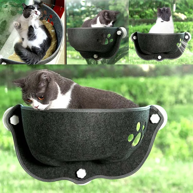 Title 9, Moon-Shaped Cat Sucker Window Sill Litter Cat H...