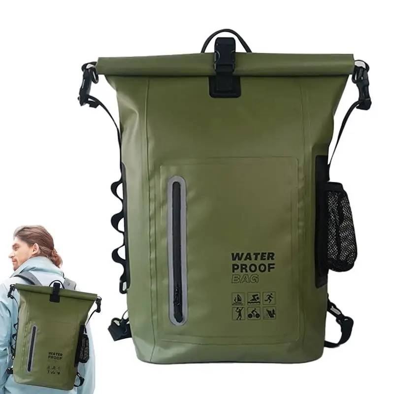 25L Waterproof Dry Bag Storage Pack Pouch For Swimming Trekking Rafting Marine Dry Bag Reflective Strips Travel for Outdoor