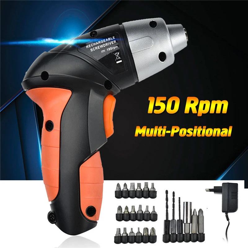 

24Pcs/Set 4.8V Mini Electric Screwdriver Set with Lithium Battery Rechargeable Impact Driver Drill Twistable Handle Power Tool