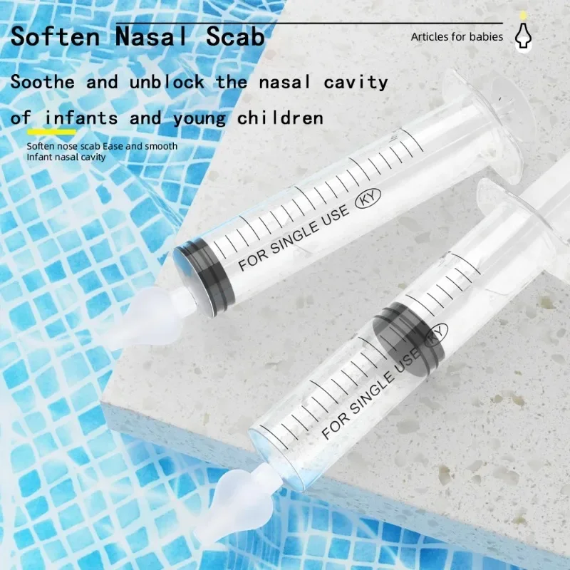 Nasal Aspirator Nasal Irrigator 2Pcs/box 20/ML Baby Nose Clean Needle Tube Infant Baby Care Nasal Aspirator Cleaner Rhinitis Nasal Washer Nose Cleaner