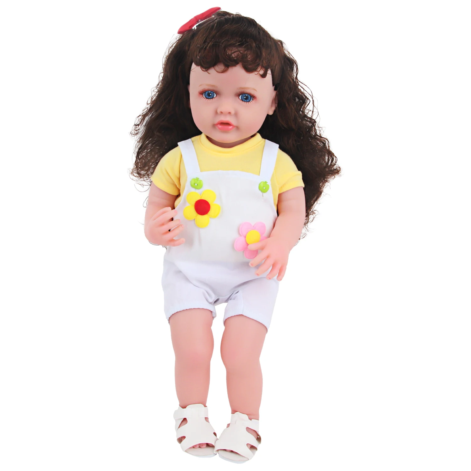 22 Inches Baby Girl Dolls With Doll Clothes Shoes Accessories Soft 55 CM Reborn Realistic Full Silicone Baby Girl New Born Doll 6