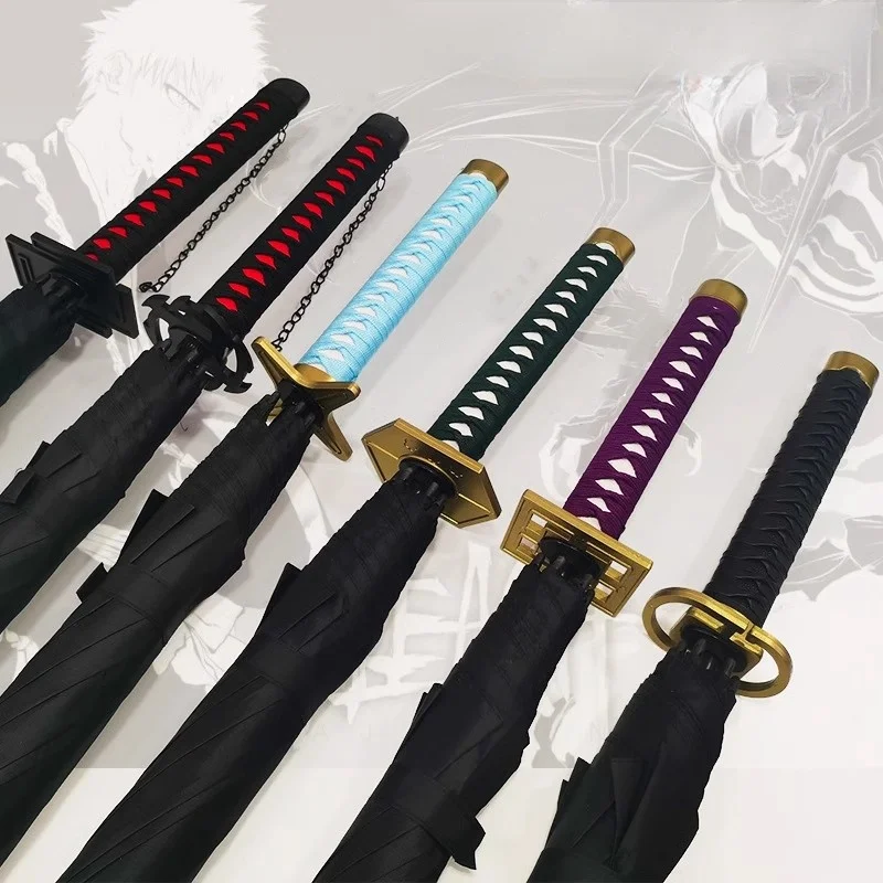 Anime Bleach Katana Umbrella Kurosaki Ichigo Cosplay Props Toushirou Aizen Sousuke Long Umbrella