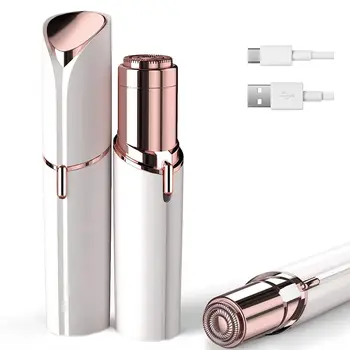 Facial Hair Removal for Women, Mini Hair Remover, Electric Razor Shaver Portable Bikini Epilator for Lips, Chin, Armpit, Peach 1