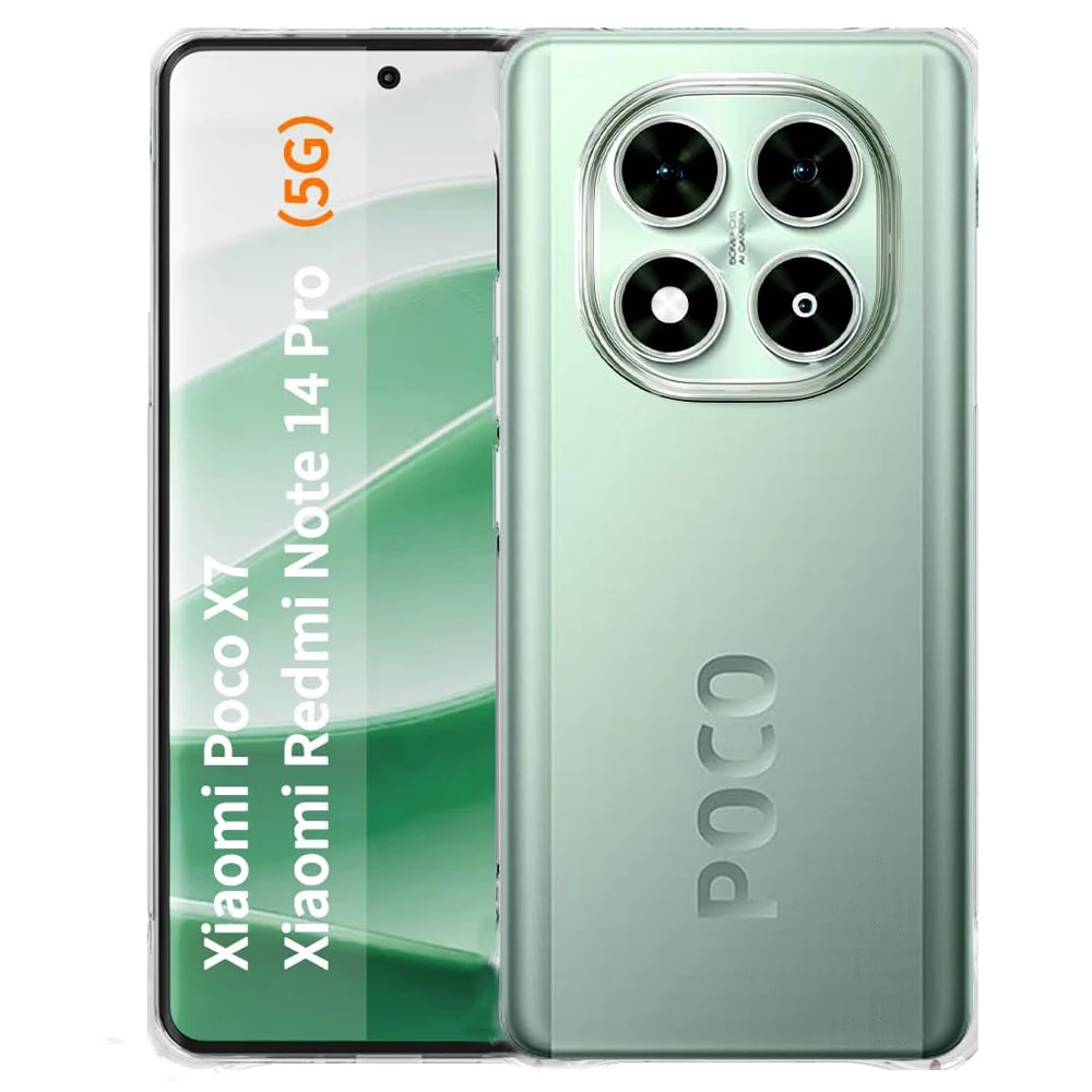 YUXING Cover per Xiaomi Poco X6 Pro 5G Custodia Trasparente con Pellicola Protettiva Lenti Morbida Ultra Sottile Antiurto Bumper Slim Case - Bianco