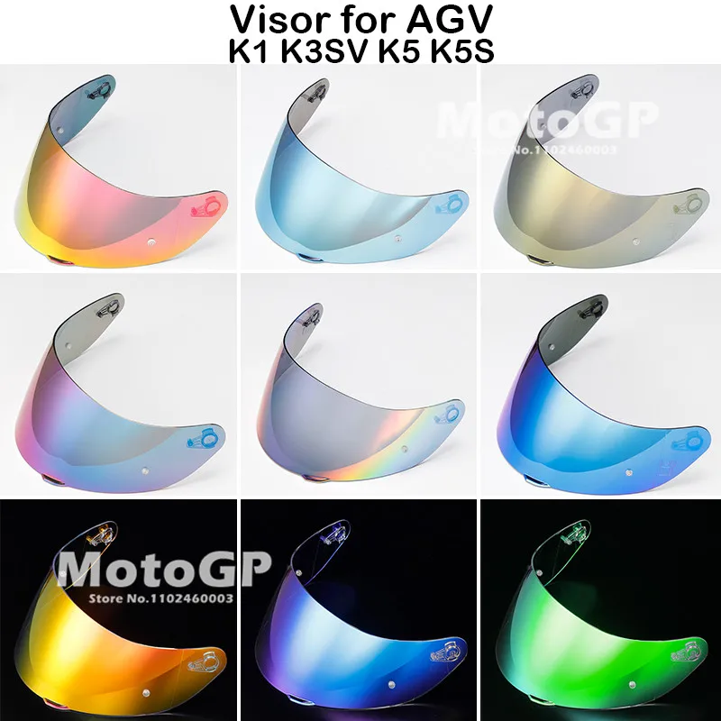 

For AGV K5 K5S K5-S K3SV K1 K1S Compact ST Motorcycle Helmet Visor Lens Shield Glasses Full face Pin Accesorios Para Moto Casque