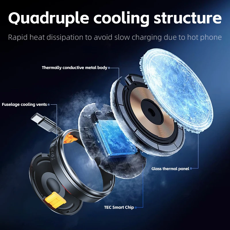 2 in 1 Magnetic Wireless Charger Built in Cable for Magsafe IPhone 17 16 15 14 13 12 Apple Watch 11 SE Airpods Pro Fast Charging