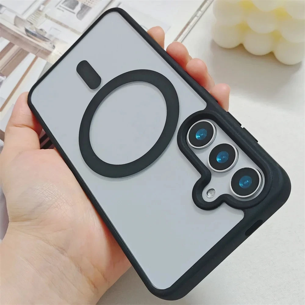 Frosted Magnetic Case with MagSafe Wireless Charger Protection