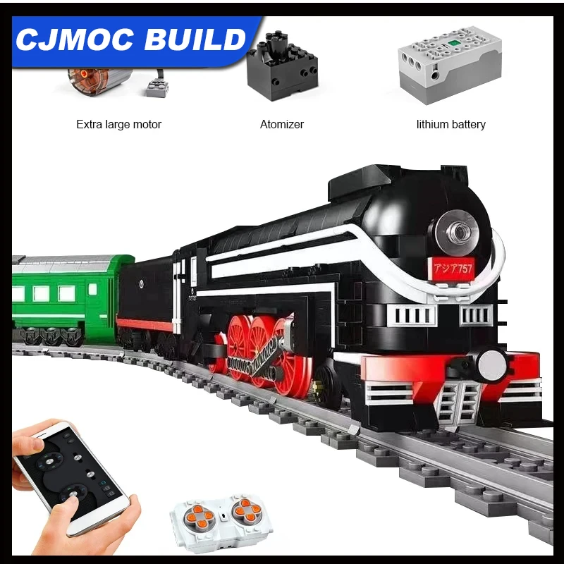 MOLD KING 12005 MOC 전동 SL7 아시아 익스프레스 기차 모델 조립..